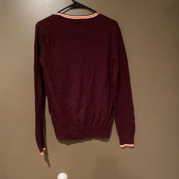 American Eagle V Neck Sweater Embroidered Logo - Picture 5 of 11